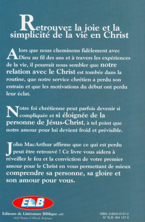Premier Amour: La joie et la simplicité de la vie en Christ